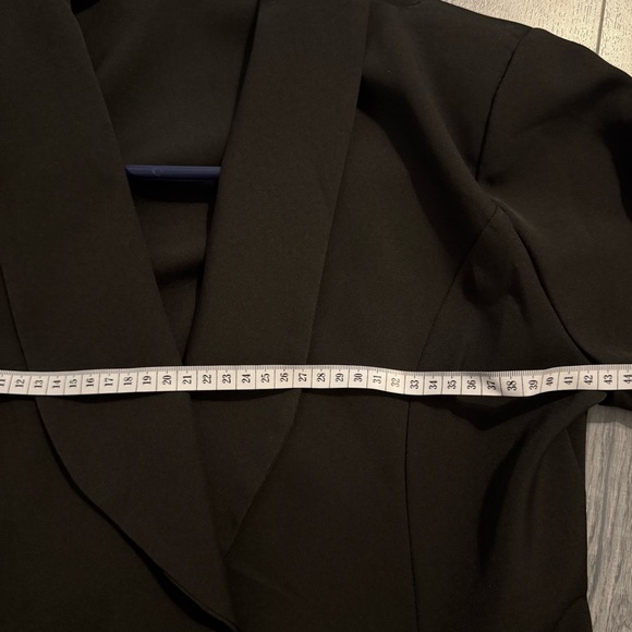Drape Open Front Blazer Jacket Black Size Small - Picture 5 of 7